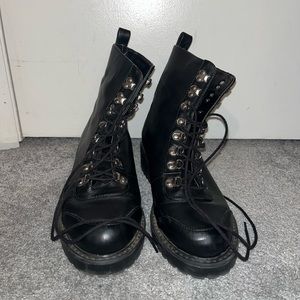 Lace up combat boots